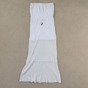 Strapless Boho Dress - White